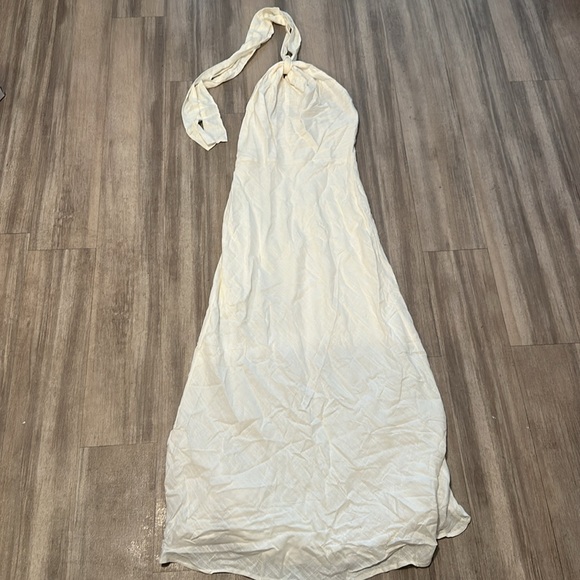 Showpo Linen White Tie Neck Maxi Dress - Picture 6 of 6